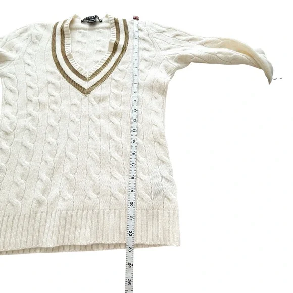 Ralph Lauren Black Label Cable Knit Cashmere Sweater - Picture 4 of 7